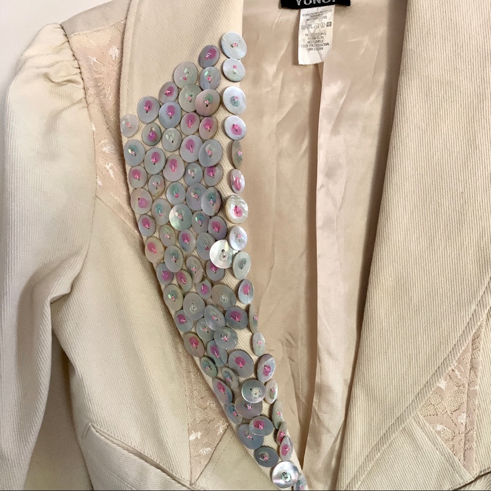 NEW Embellished sparkle denim jacket Size Small - Picture 3 of 5
